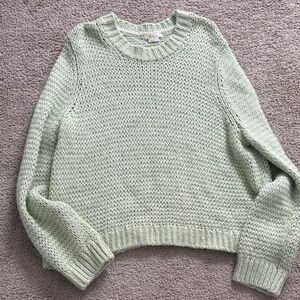 Boden Light Green Crew Neck Sweater